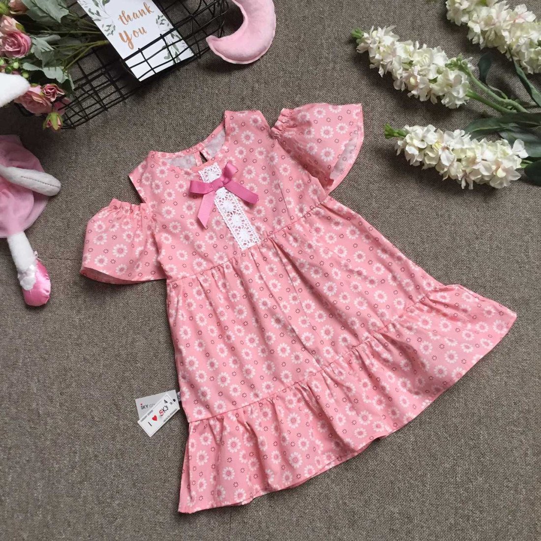 váy đuôi cá ren ngực size 4-8-